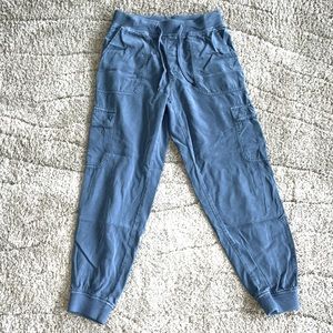 Soft blue cargo joggers